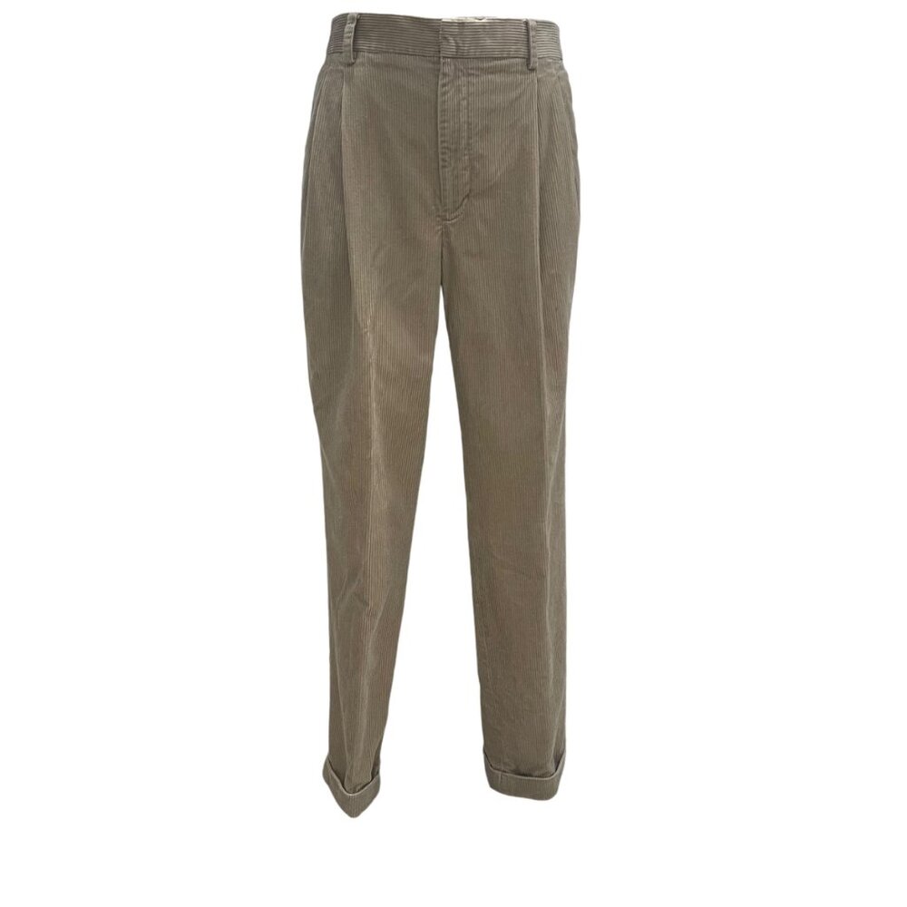 Banana Republic Smithfield Corduroy Pants 35x32 Khaki Cotton Classic Versatile - Picture 4 of 10